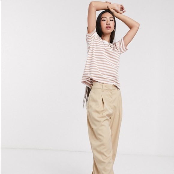 Cotton striped tee - dusty rose & white - Picture 4 of 6